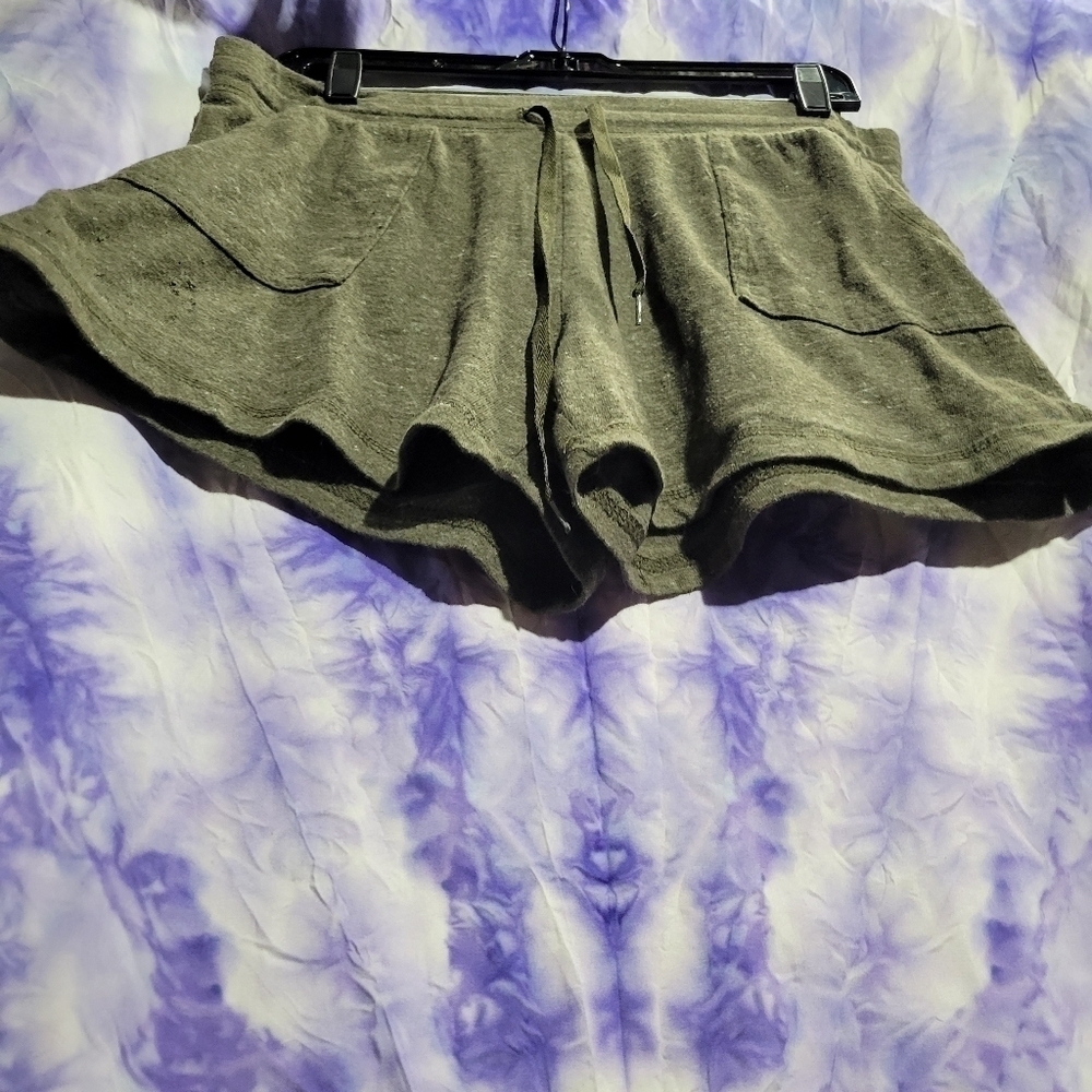 Athletic Works Women's Navy Green Drawstring Shorts Size L(12-14) - Picture 3 of 9